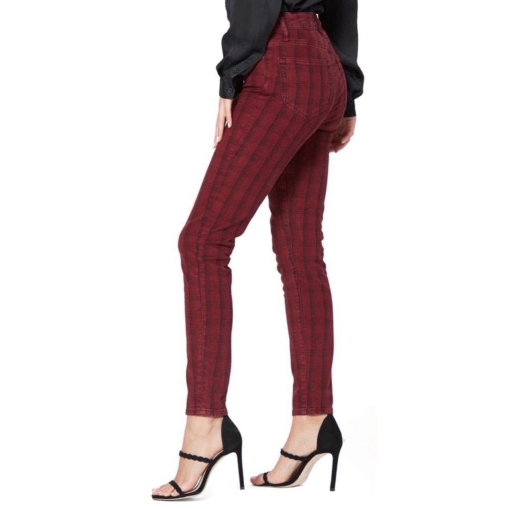 PAIGE Hoxton Tartan Plaid High Waist Skinny Jeans! - Picture 5 of 5